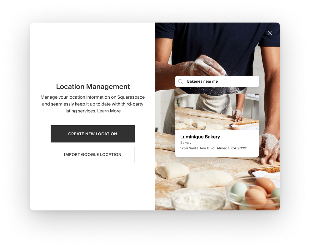 Onboarding wizard intro screen welcoming the business owner to location setup