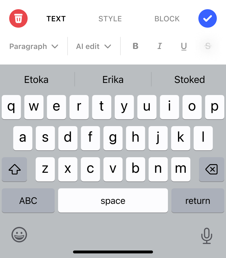 iOS Block Text — Main
