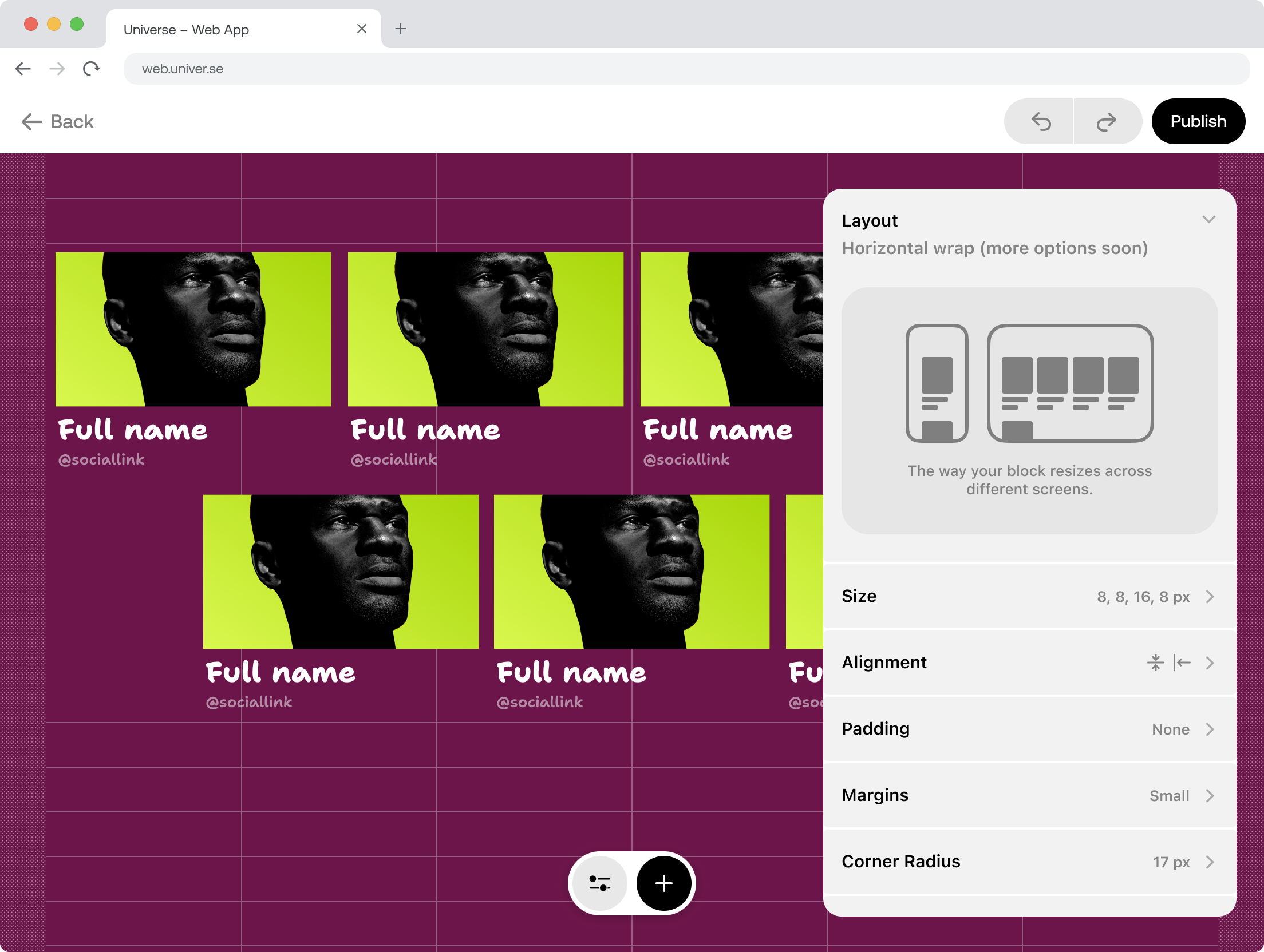 Stack Block follow-up feature