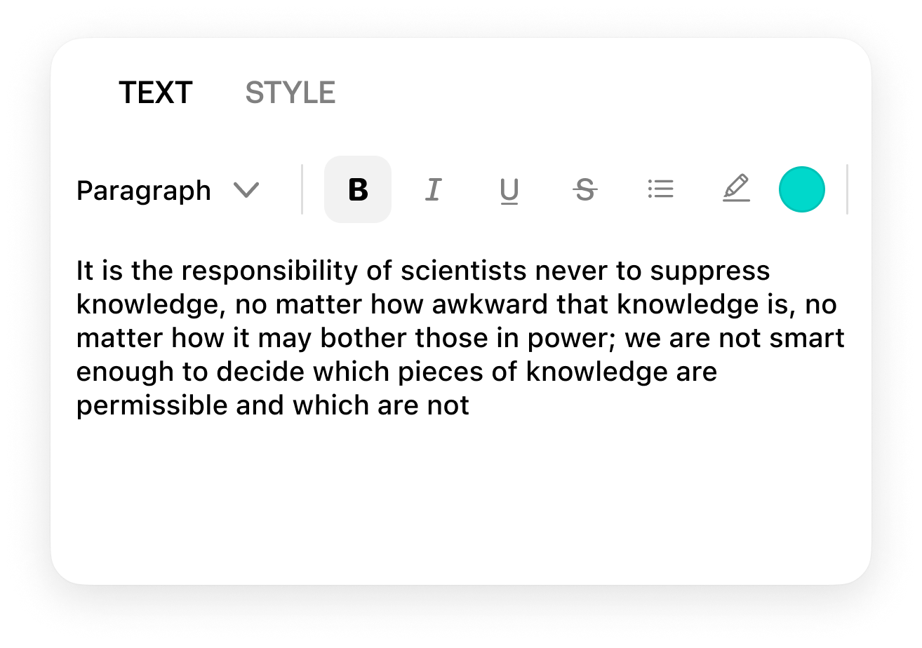 Web Text Block editor